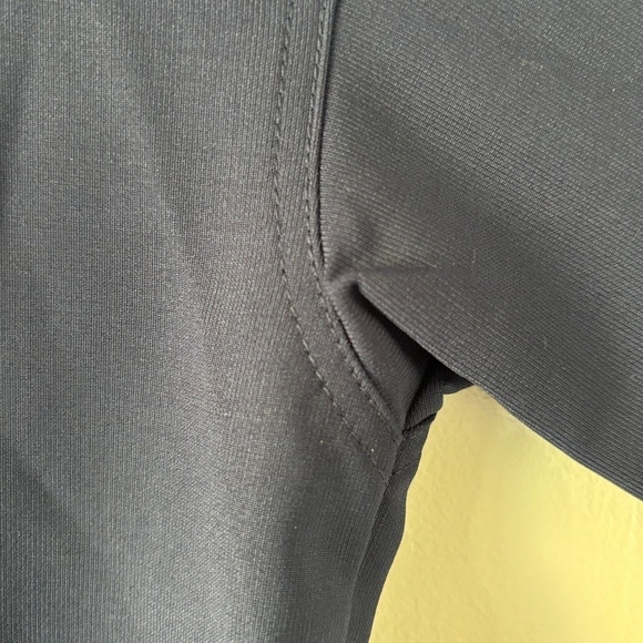 Club Monaco NWT navy 3/4 sleeve loose fit funnel neck top wool blend size S - Picture 5 of 13